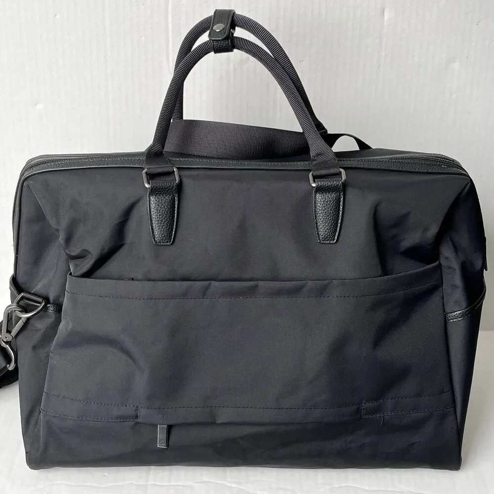 Open Story Signature Weekender Bag Black Structured Travel Bag Crossbody Duffle
